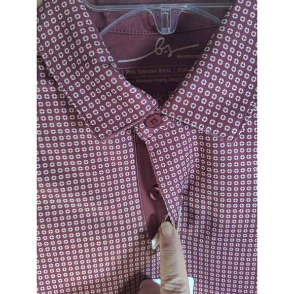 M Boston Scott GEN 1 Junior Boys  Golf Polo NWT Crimson Sz M Athletic MSRP $49 - Picture 3 of 7